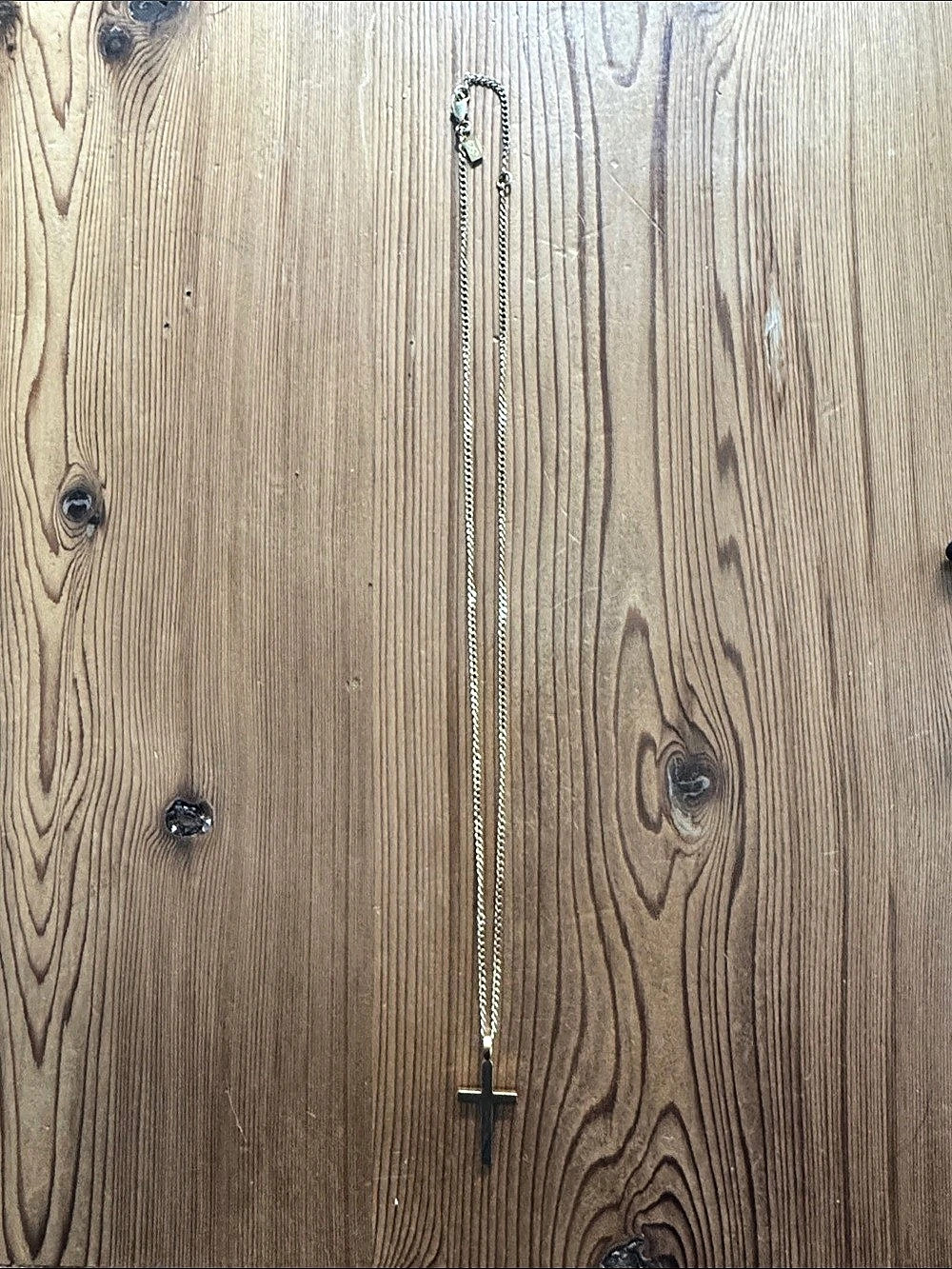 Sylvian Grant Cross Pendant Necklace in Gold - Brand New